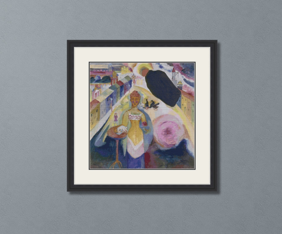 Lady in Moscow Kandinsky Cross Stitch Pattern