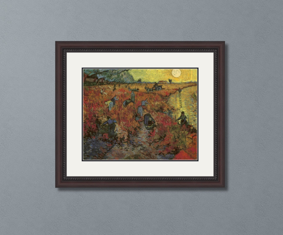 The Red Vineyard at Arles Cross Stitch Pattern