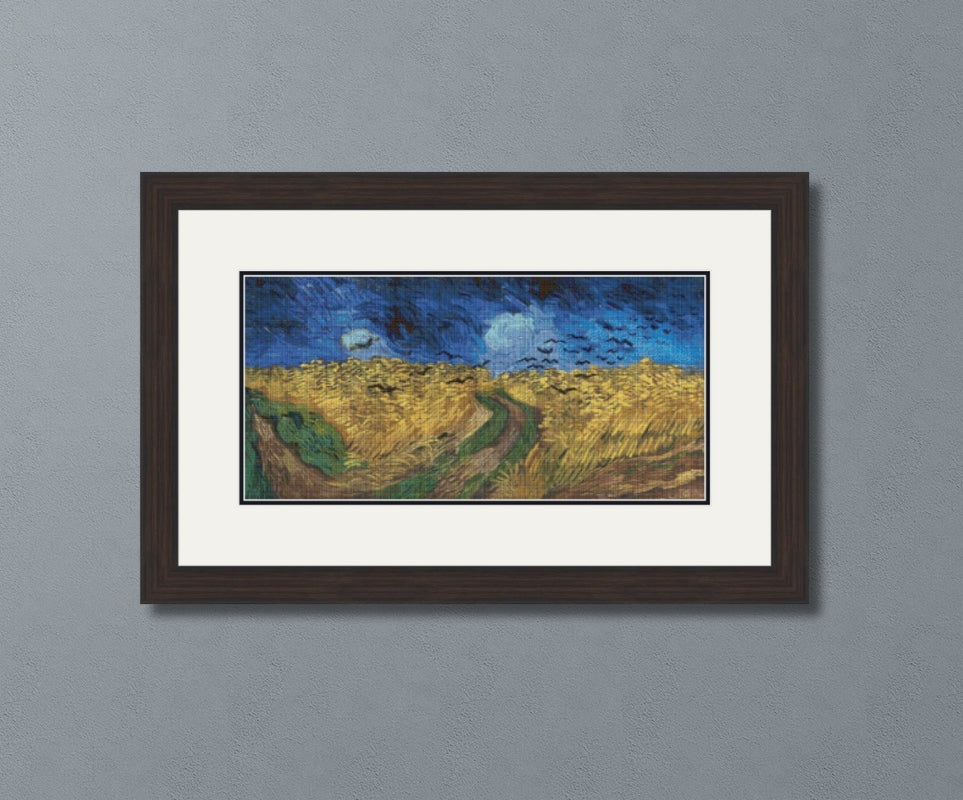 Wheatfield with Crows van Gogh Cross Stitch Pattern