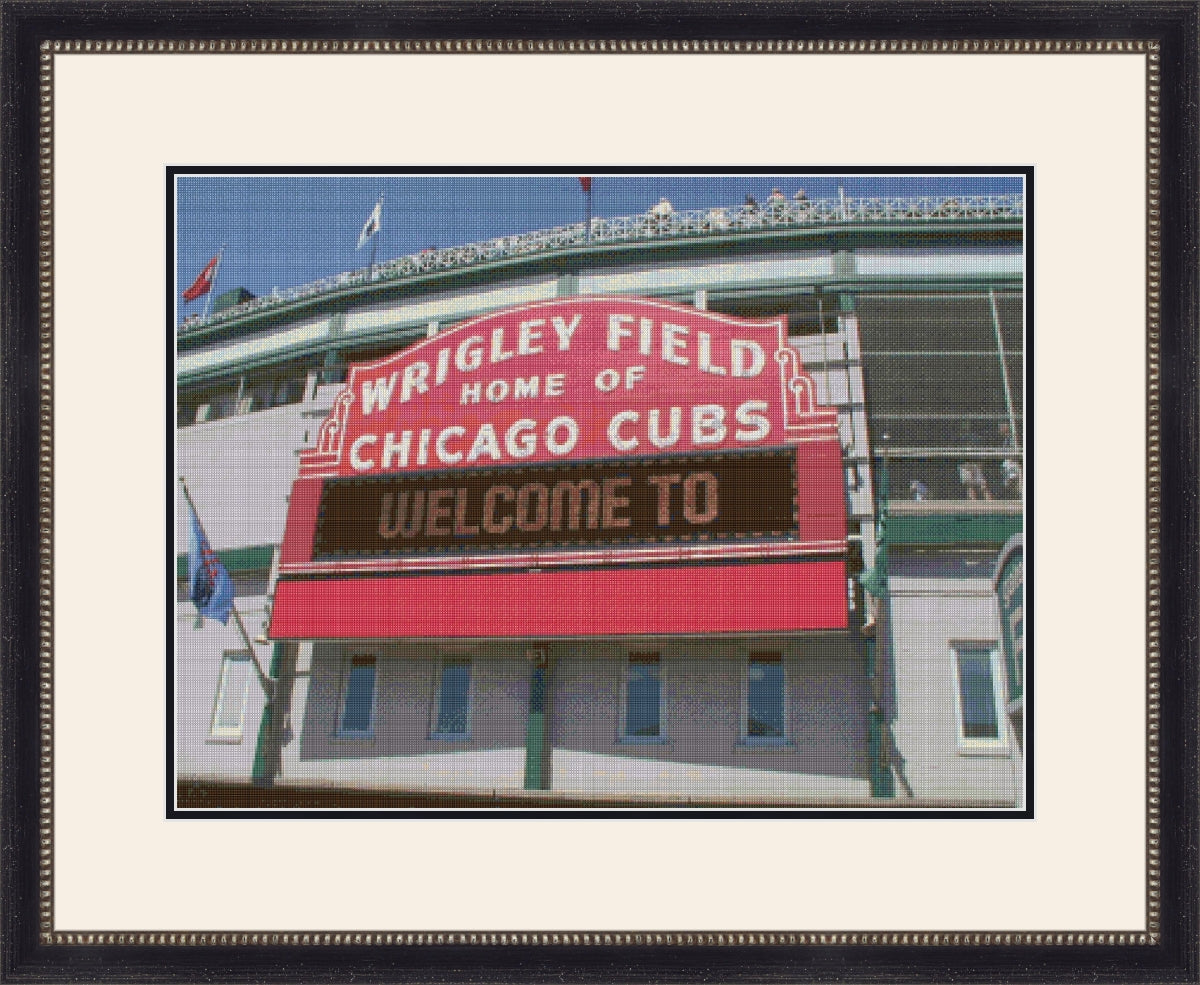 Wrigley Field Cross Stitch Pattern