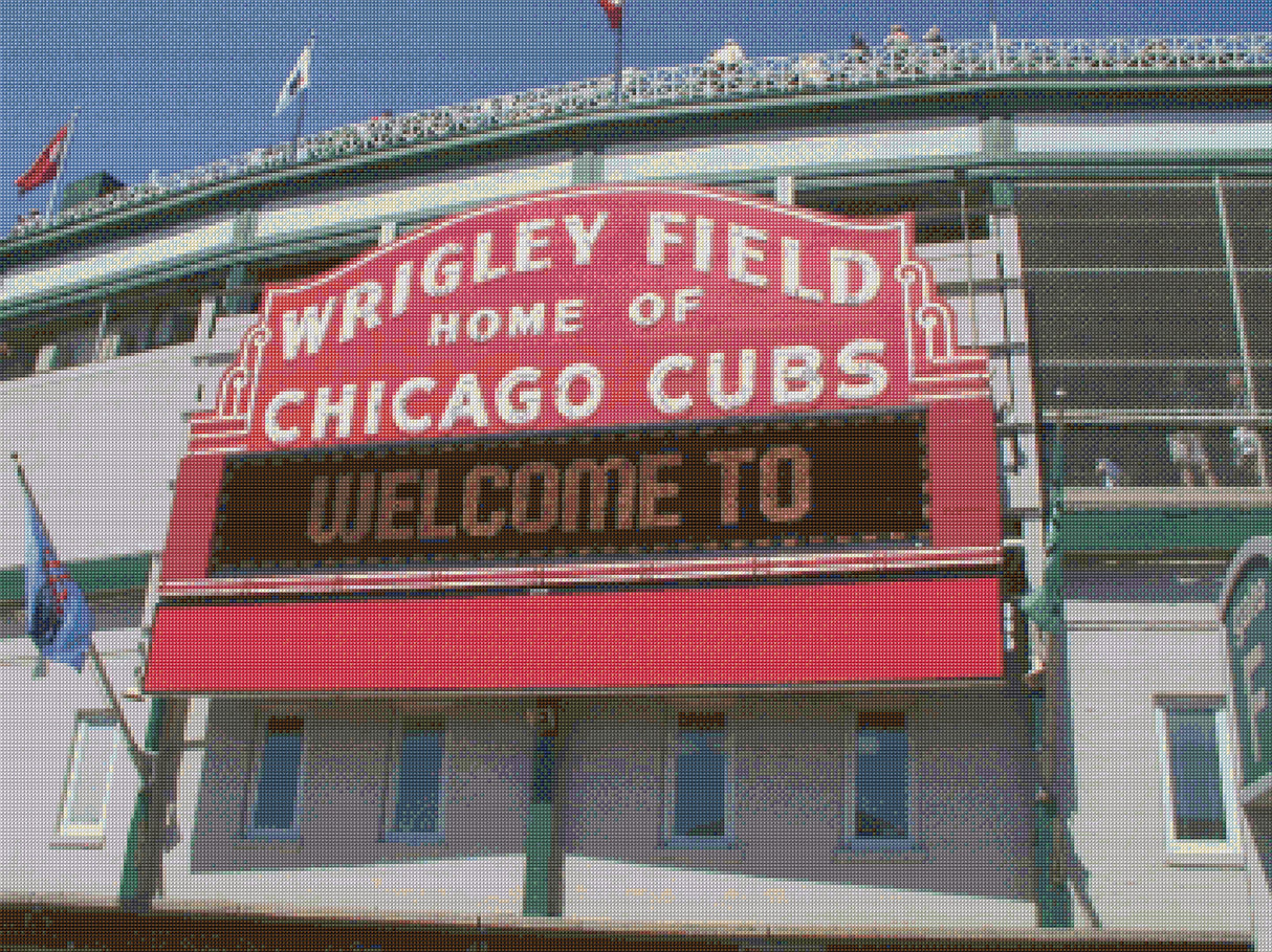 Wrigley Field Cross Stitch Pattern