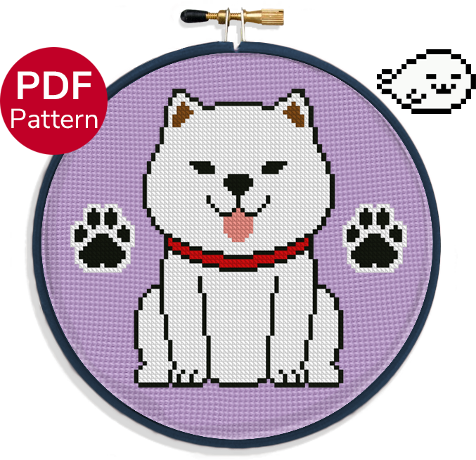 Akita Inu Cross Stitch Pattern