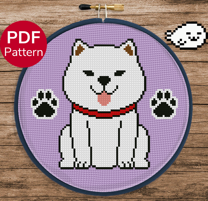 Akita Inu Cross Stitch Pattern