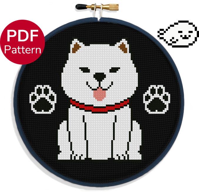 Akita Inu Cross Stitch Pattern