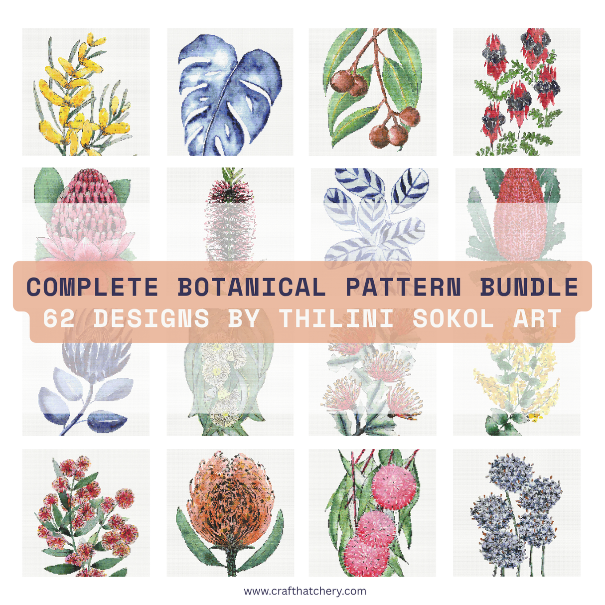 Thilini Sokol Art Complete Bundle Collection - 62 Cross Stitch Patterns