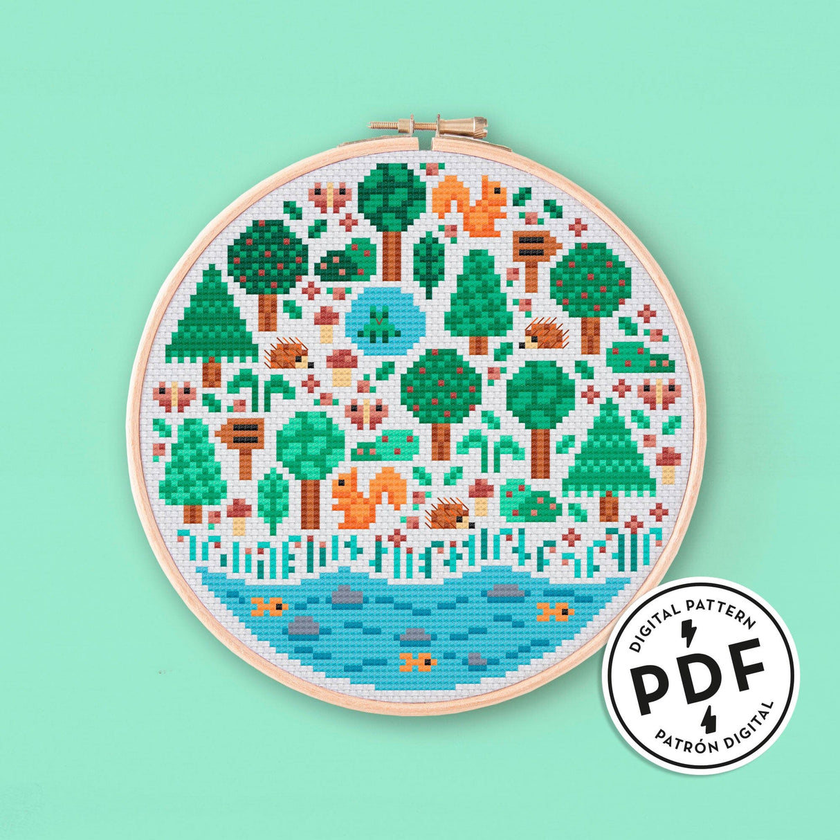 Mini Forest Garden Cross Stitch Pattern