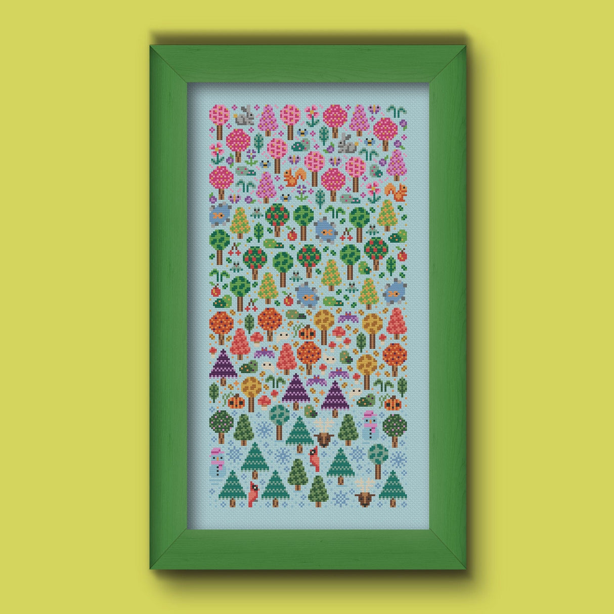 Seasons Garden Cross Stitch Pattern