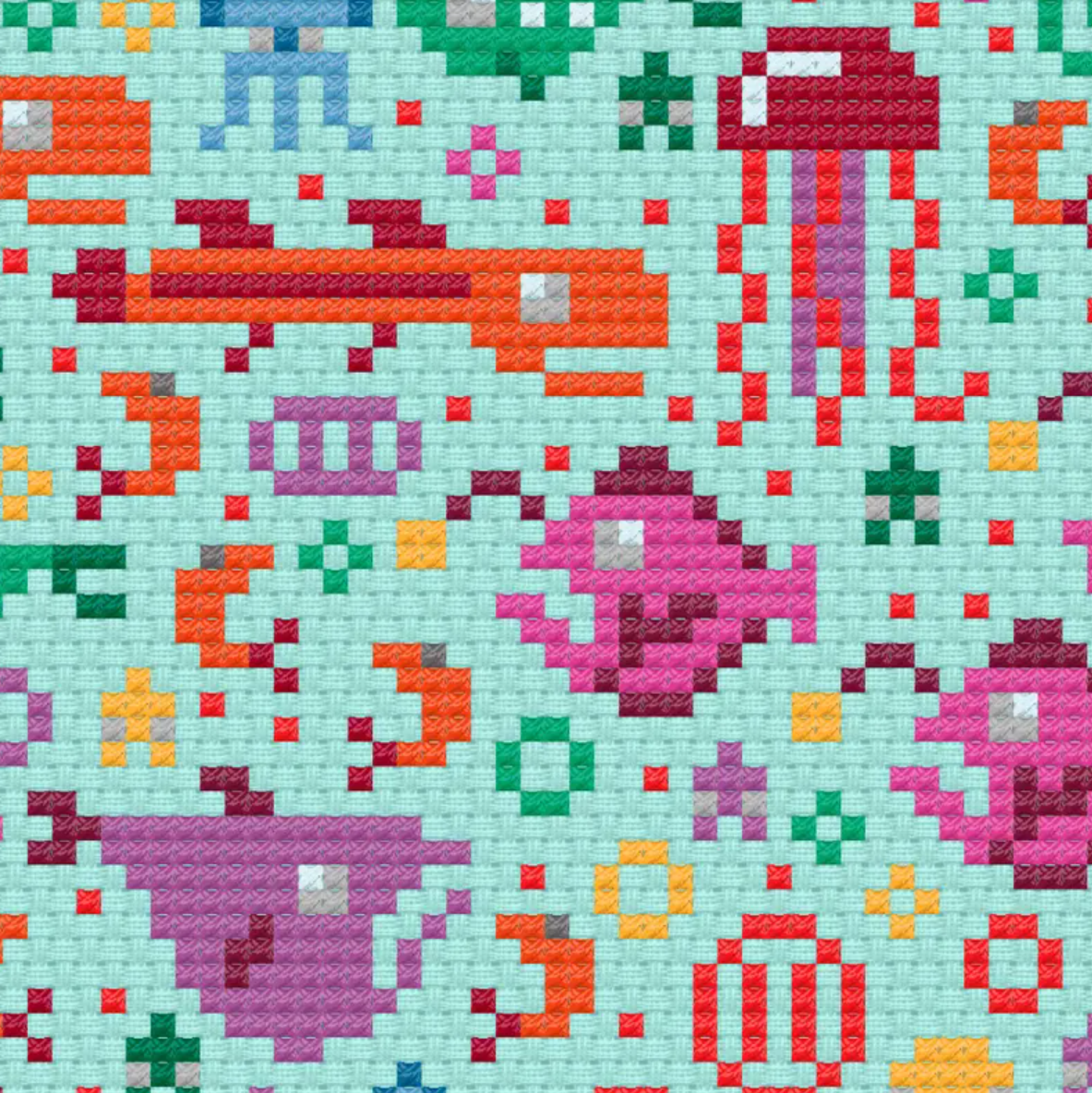 Mini Ocean View 3 Cross Stitch Pattern