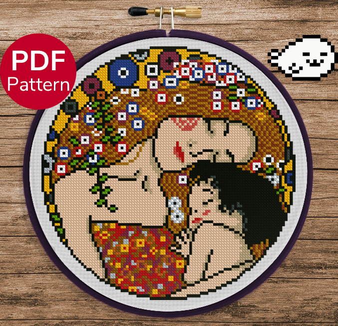 Mother and Child – Covered Cross Stitch Pattern