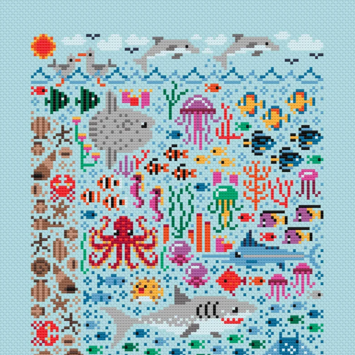 Ocean View Cross Stitch Pattern