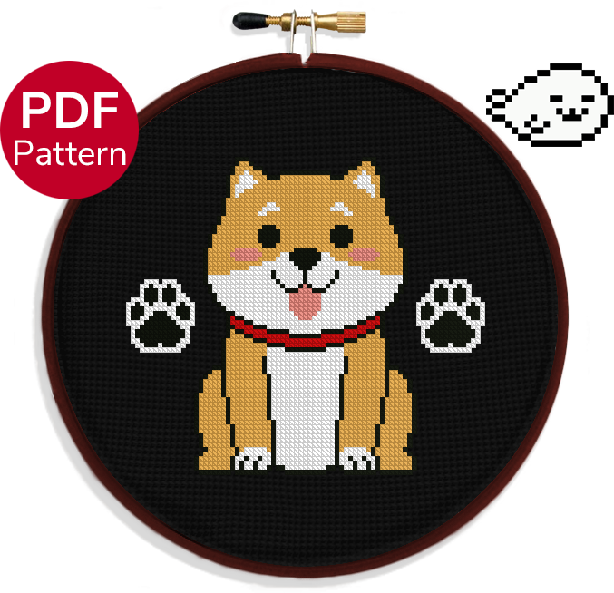 Shiba Inu Cross Stitch Pattern