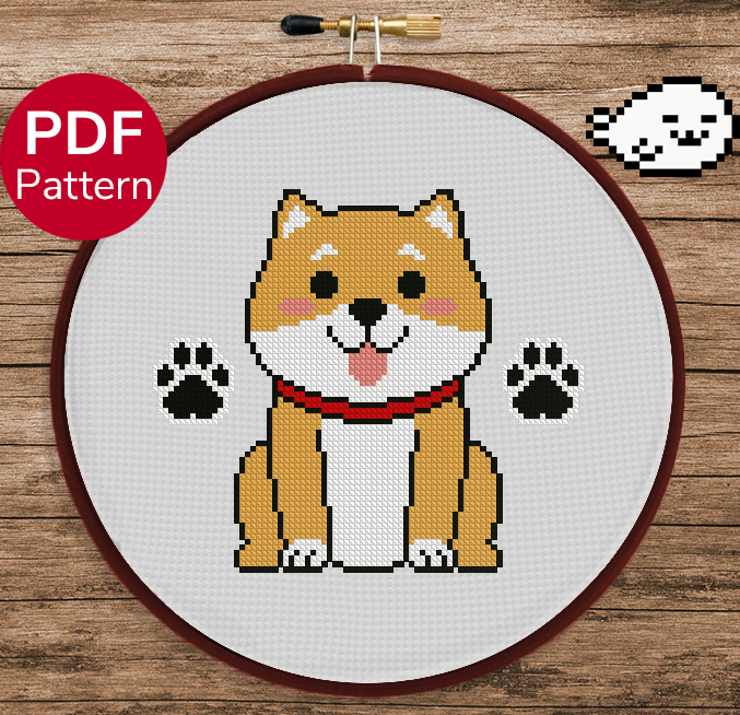 Shiba Inu Cross Stitch Pattern