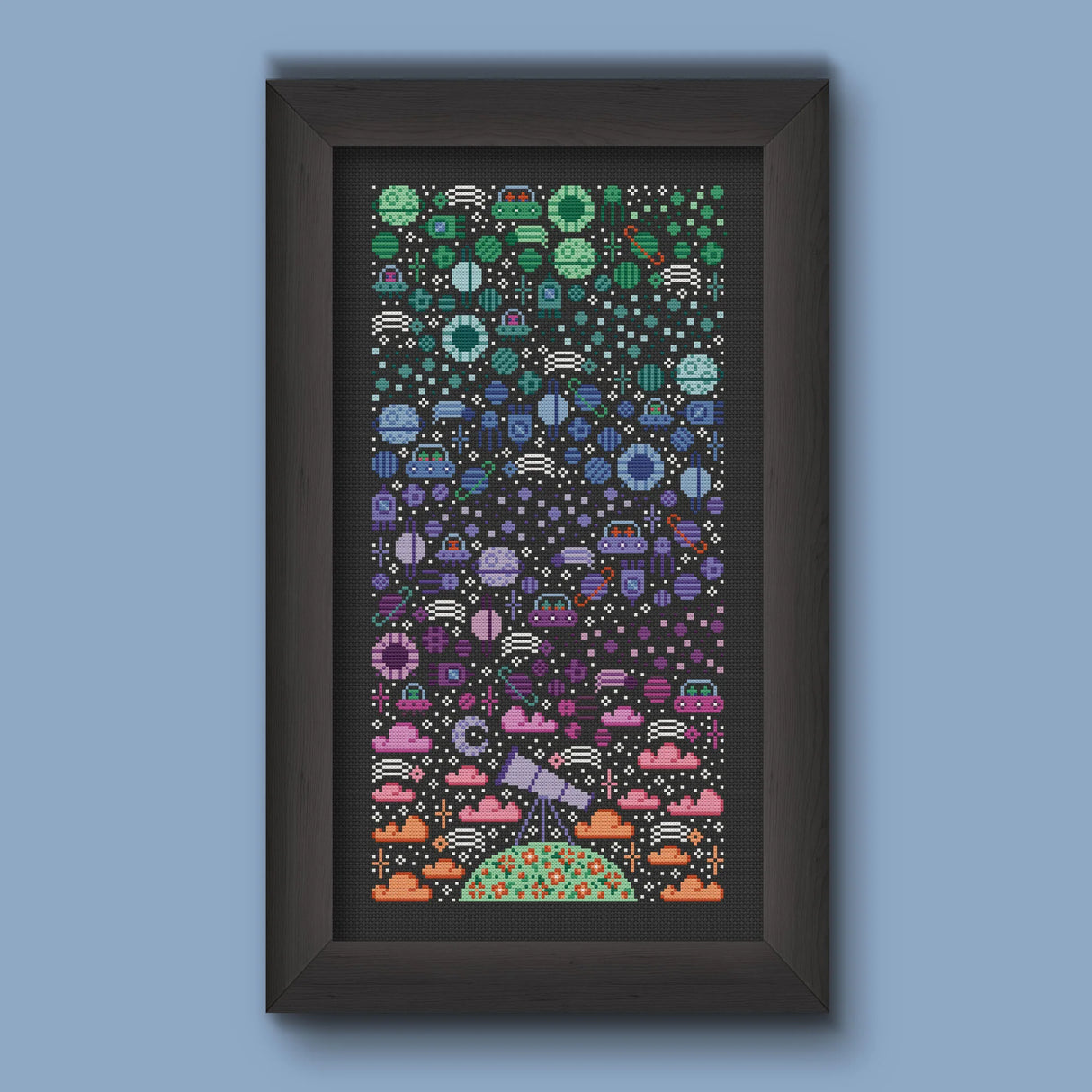 Space Sky Cross Stitch Pattern