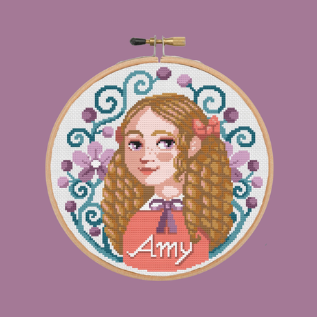 Amy March Little Women Cross Stitch Pattern