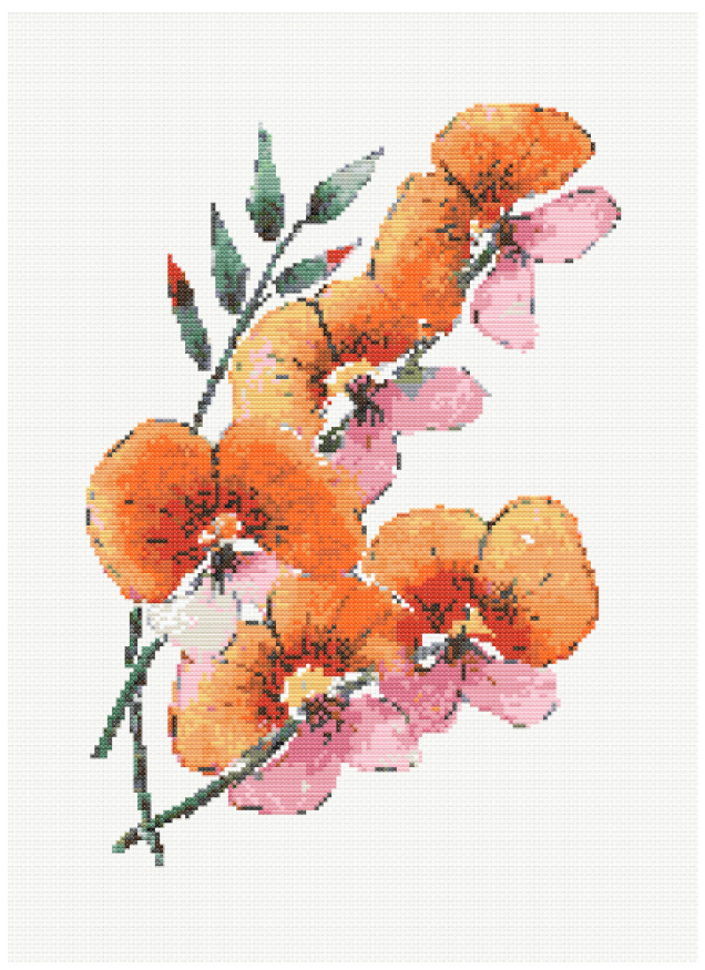 Amber Glow - Flame Pea Cross Stitch Pattern