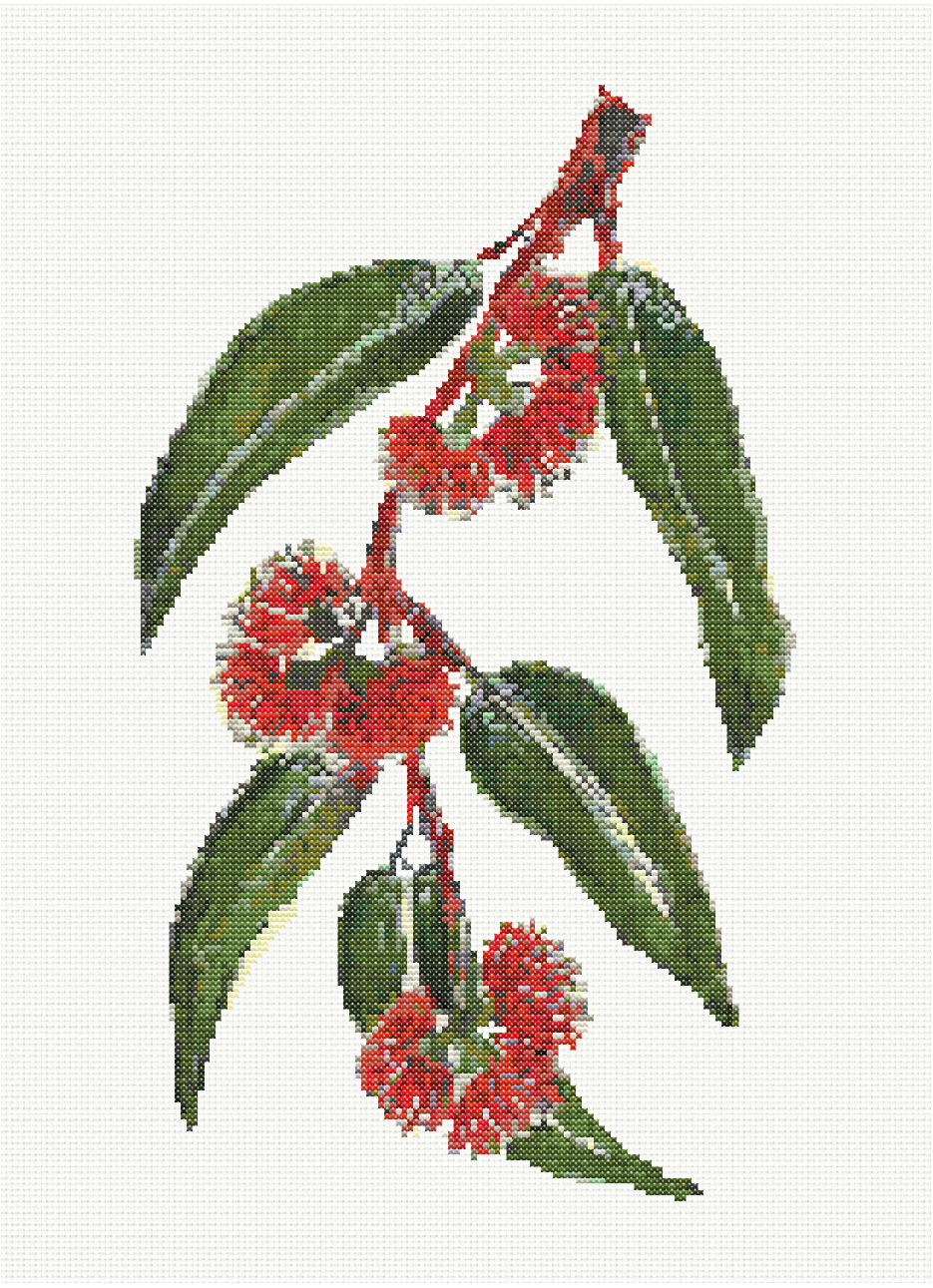 Redwood Essence - Scarlet Gum Cross Stitch Pattern