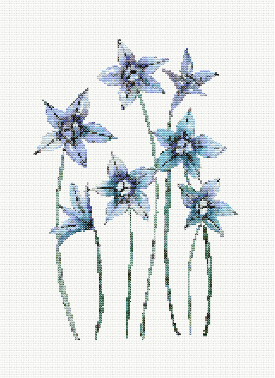 Blossom Breeze - Series 2 Natives (Bluebells) Cross Stitch Pattern