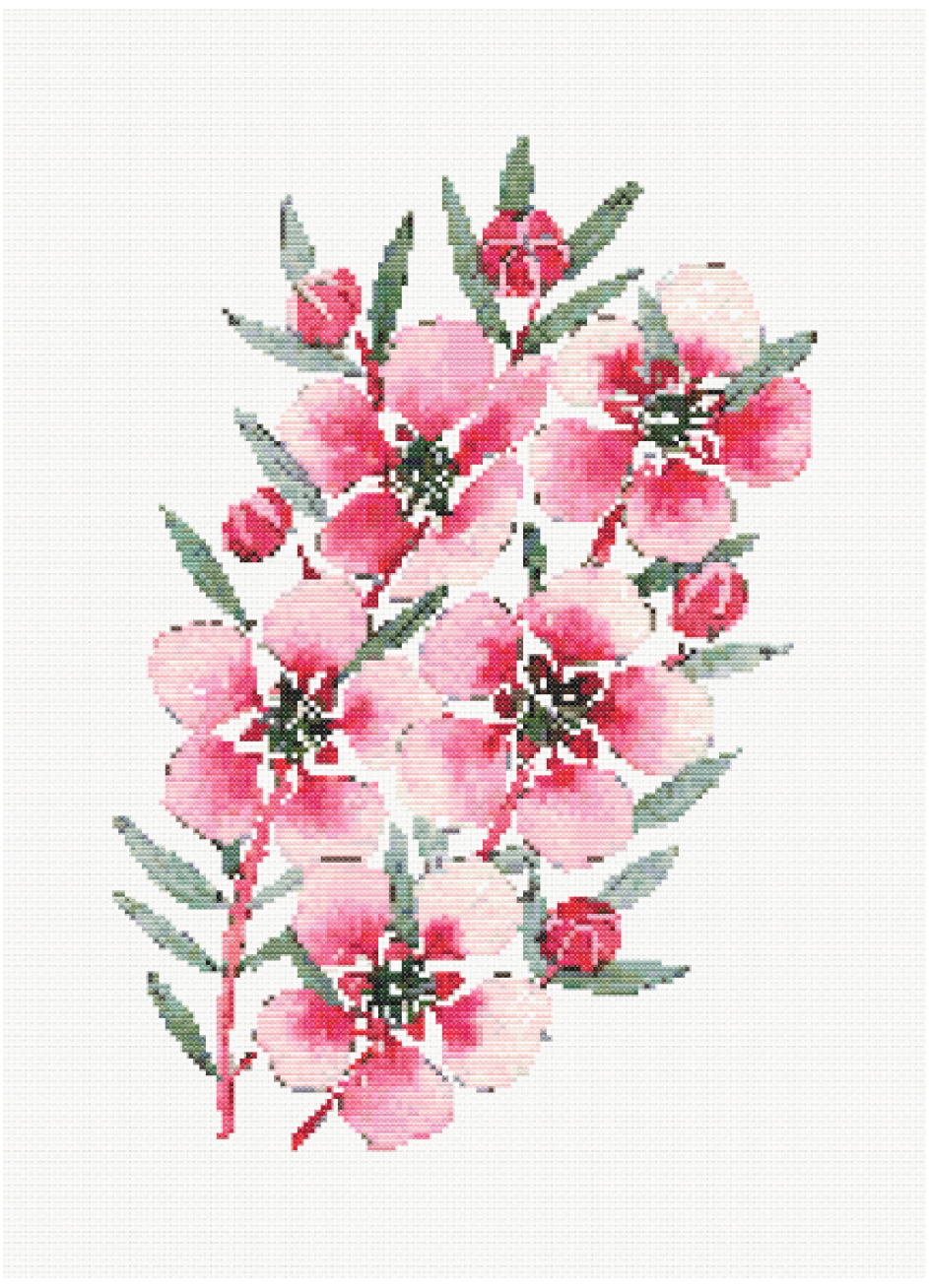 Tea Blossom - Tea Tree Flower Cross Stitch Pattern