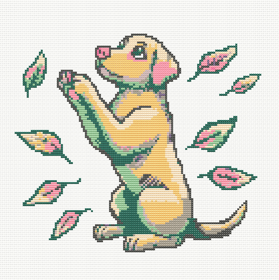 Those Puppy Eyes Cross Stitch Pattern