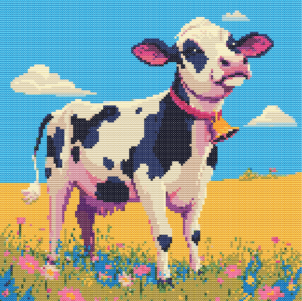 Moovin' in Peace Cross Stitch Pattern