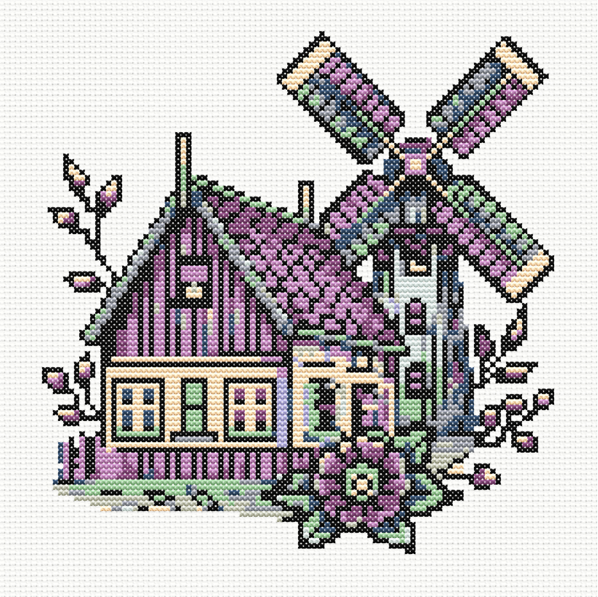 Breeze Through the Fields Cross Stitch Pattern