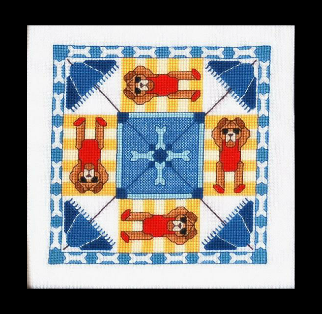 Monthly Squares: August Cross Stitch Pattern