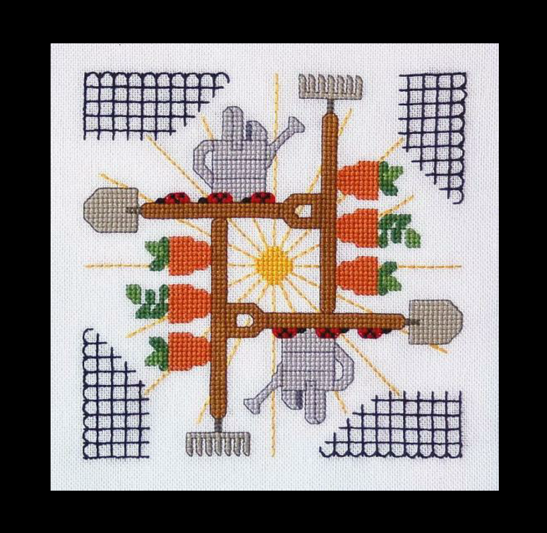 Monthly Squares: June Cross Stitch Pattern