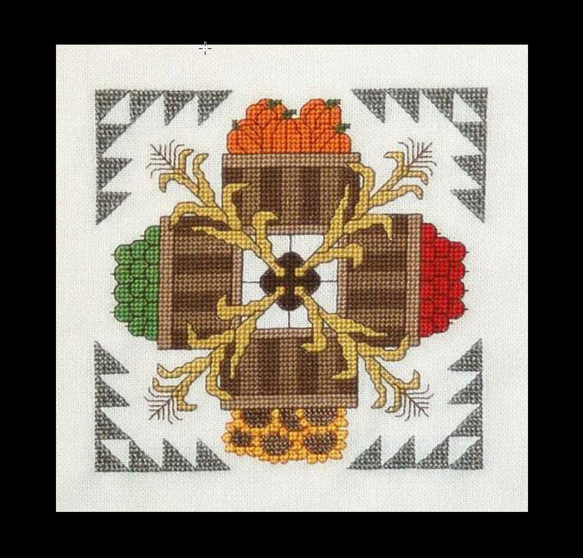 Monthly Squares: November Cross Stitch Pattern