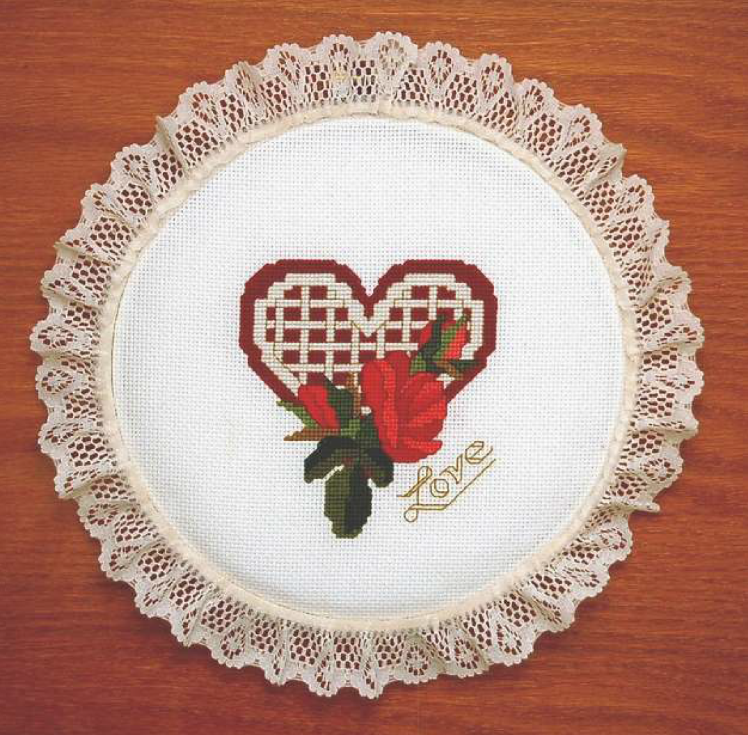 Love, Lace, & Roses Cross Stitch Pattern