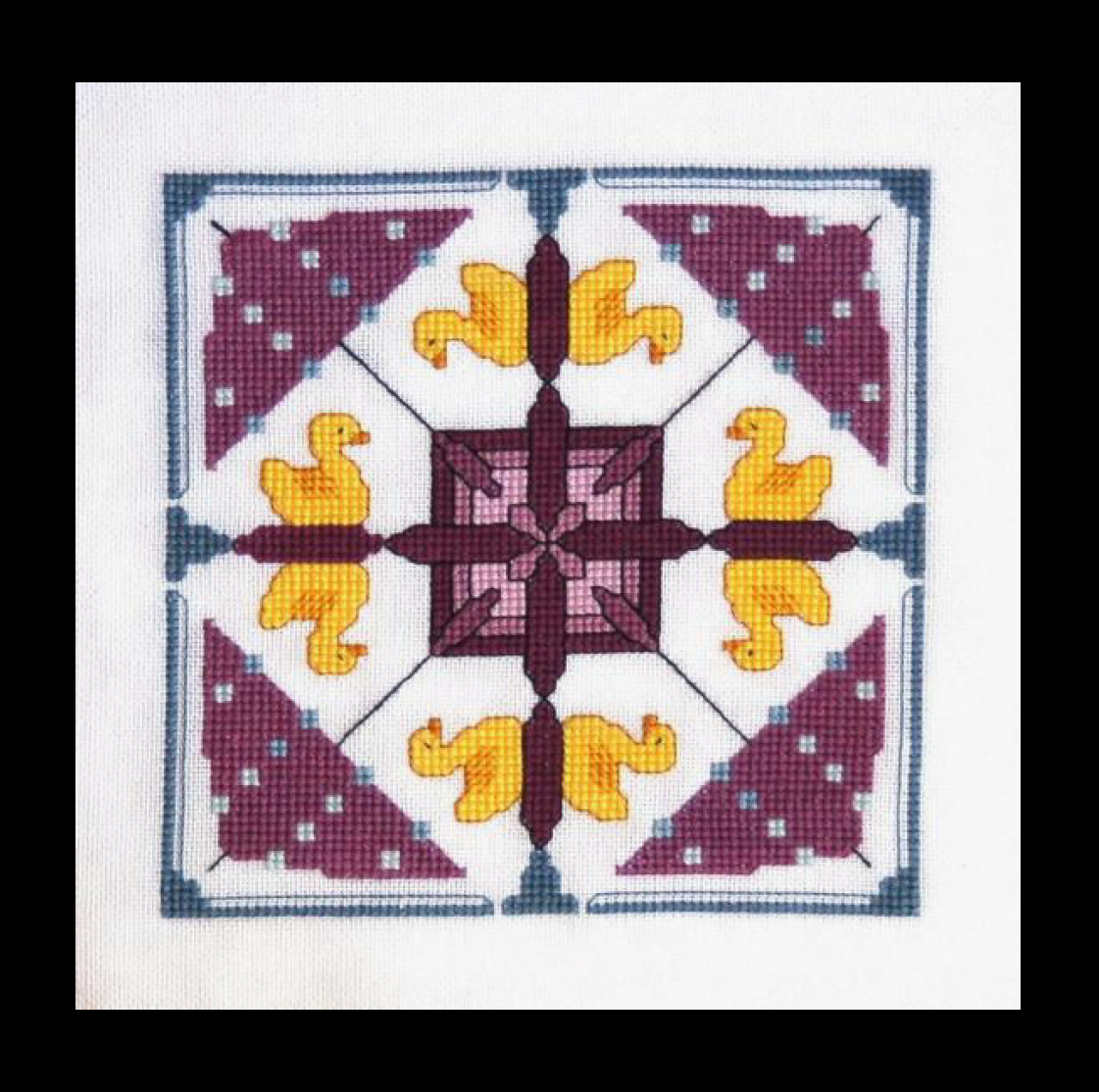 Monthly Squares: April Cross Stitch Pattern