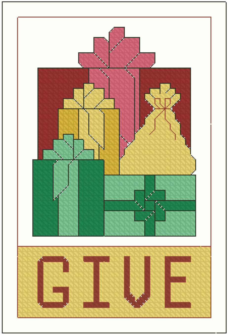 Ornament - The Giving of Gifts Cross Stitch Pattern