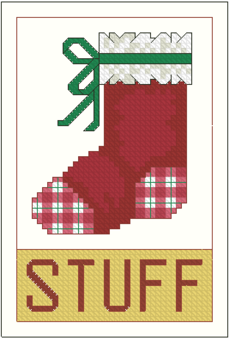 Ornament - The Stuffable Stocking Cross Stitch Pattern