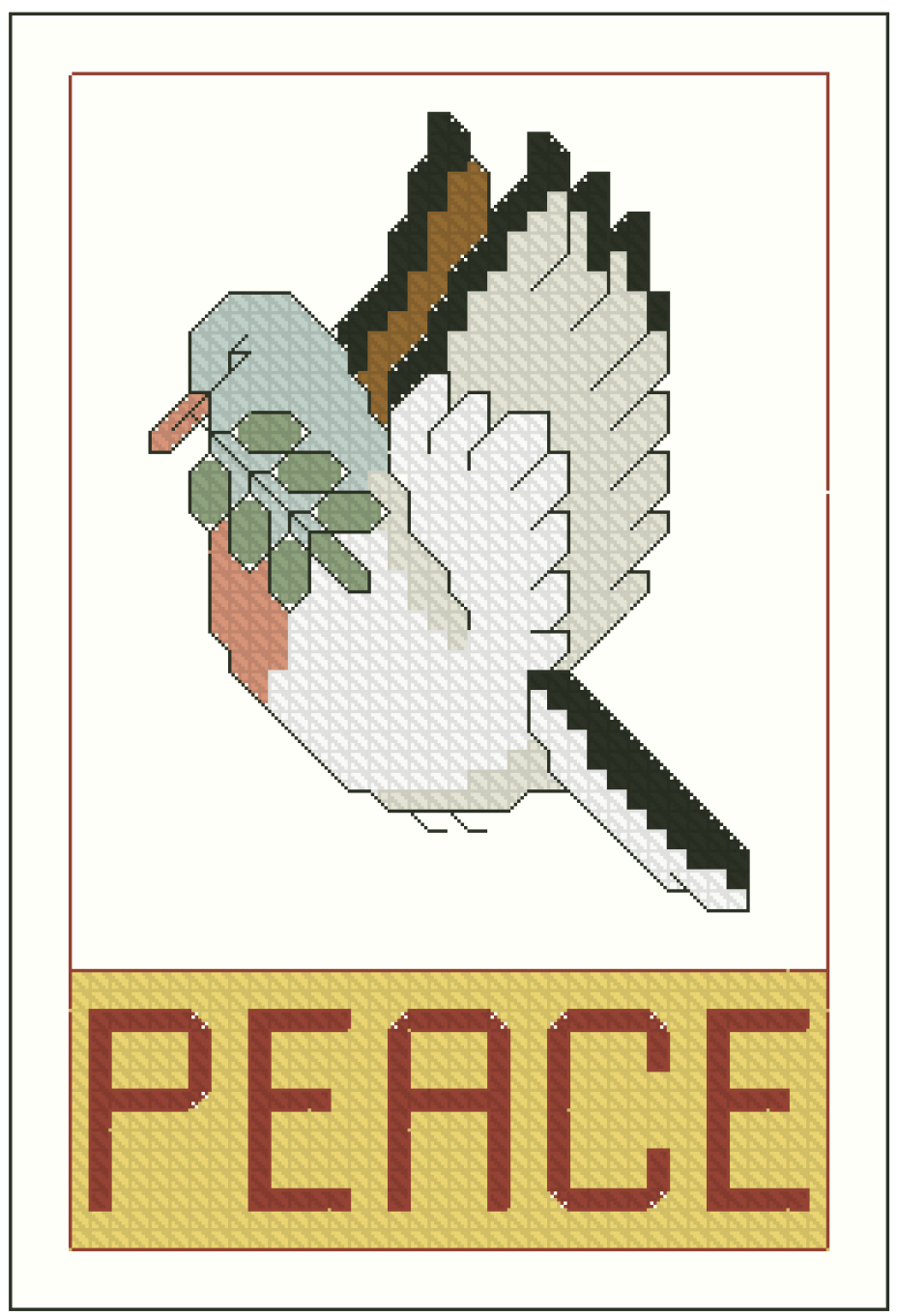 Ornament - The Peaceful Dove Cross Stitch Pattern