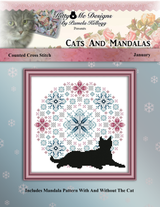 Cats And Mandalas January Cross Stitch Pattern