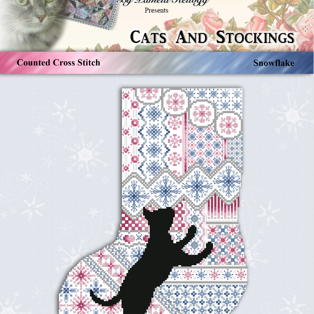 Cats And Stockings Snowflake Cross Stitch Pattern – Craft Hatchery
