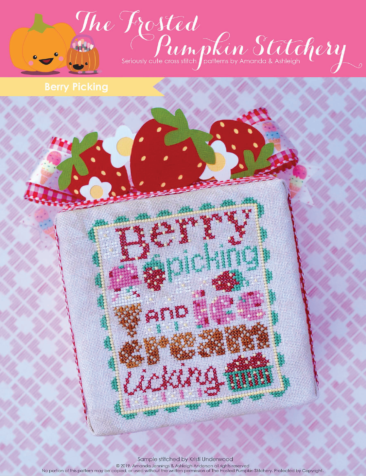 Berry Picking Cross Stitch Pattern