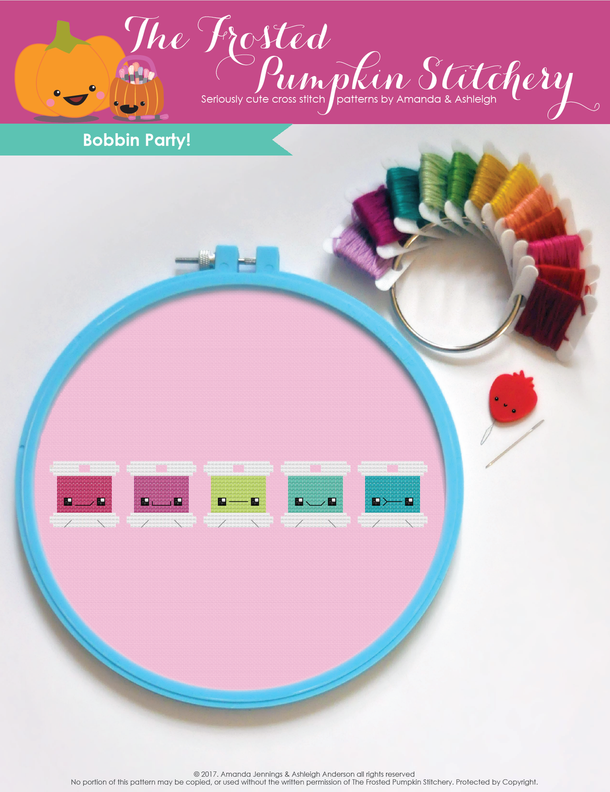 Bobbin Party Cross Stitch Pattern