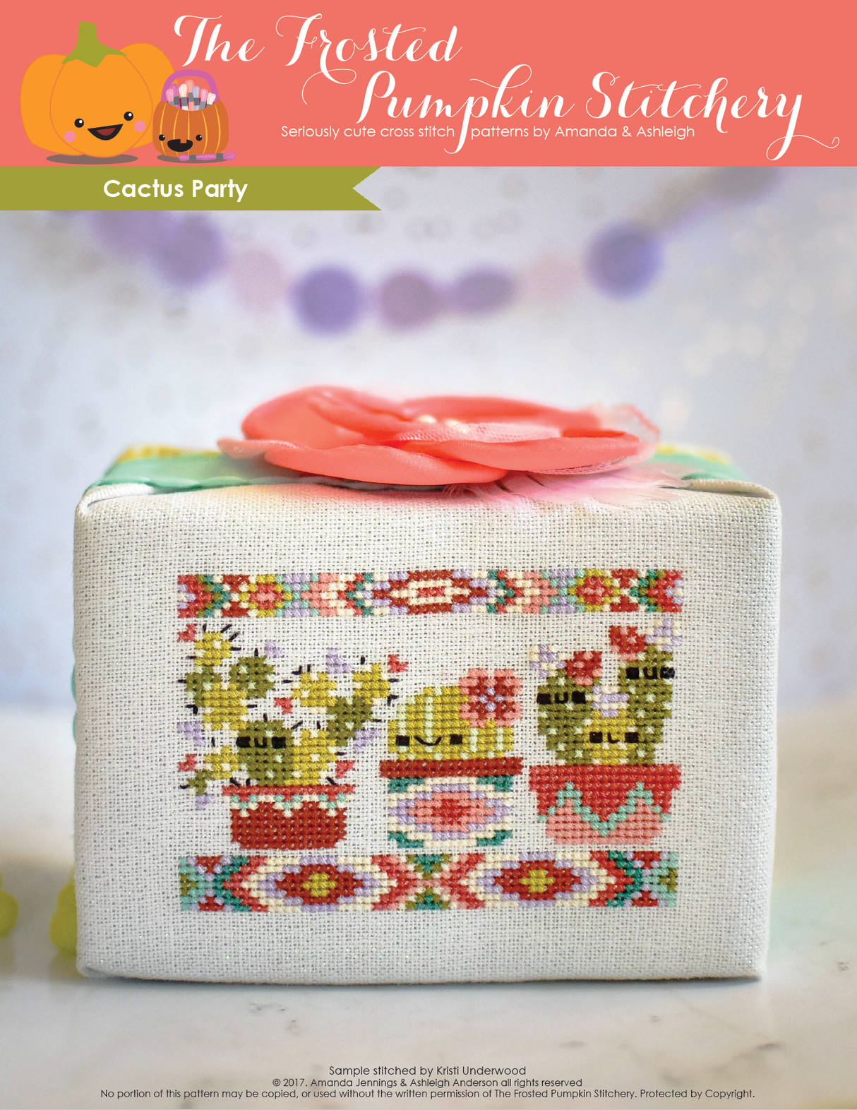 Cactus Party Cross Stitch Pattern