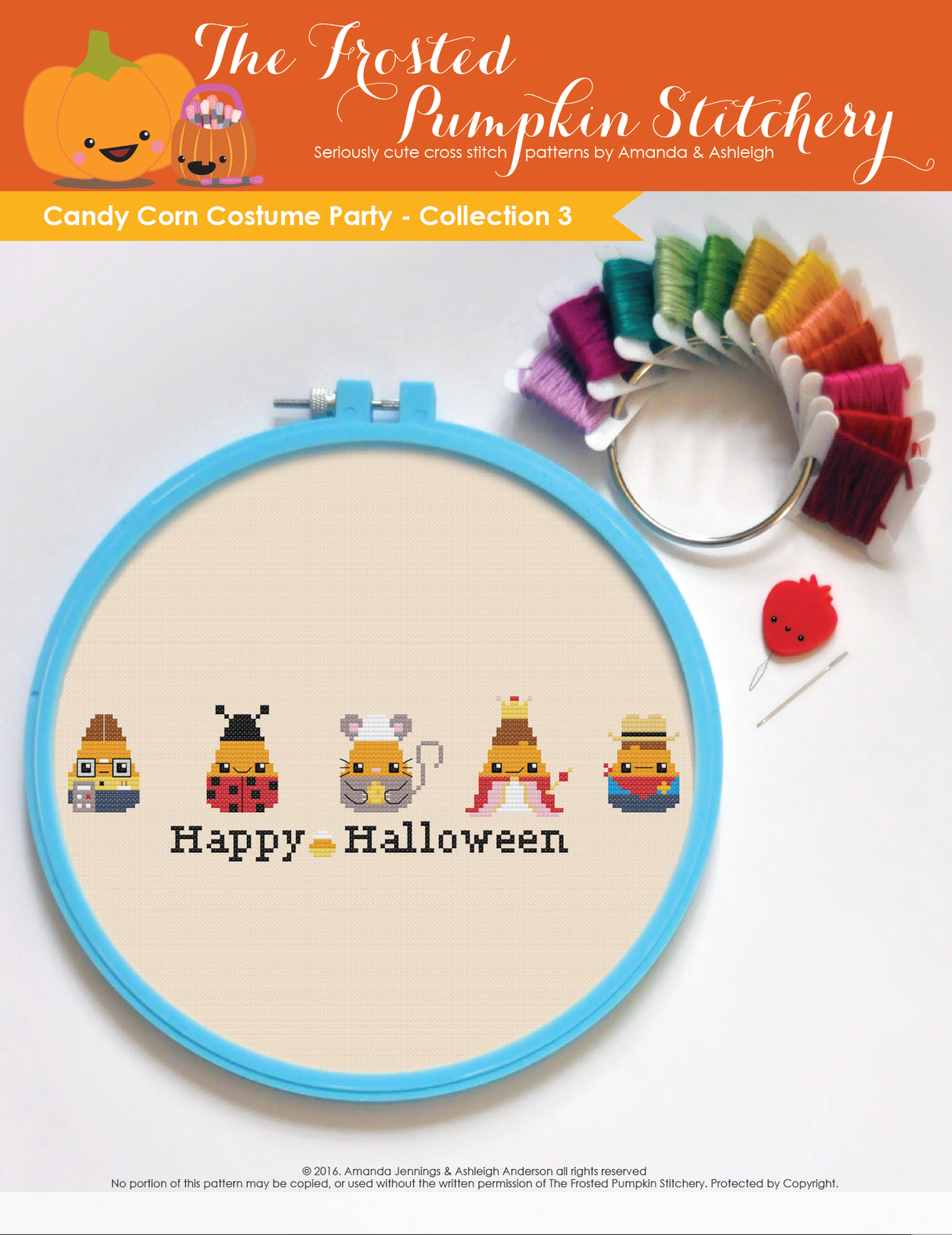 Candy Corn Costume Col. 3 Cross Stitch Pattern