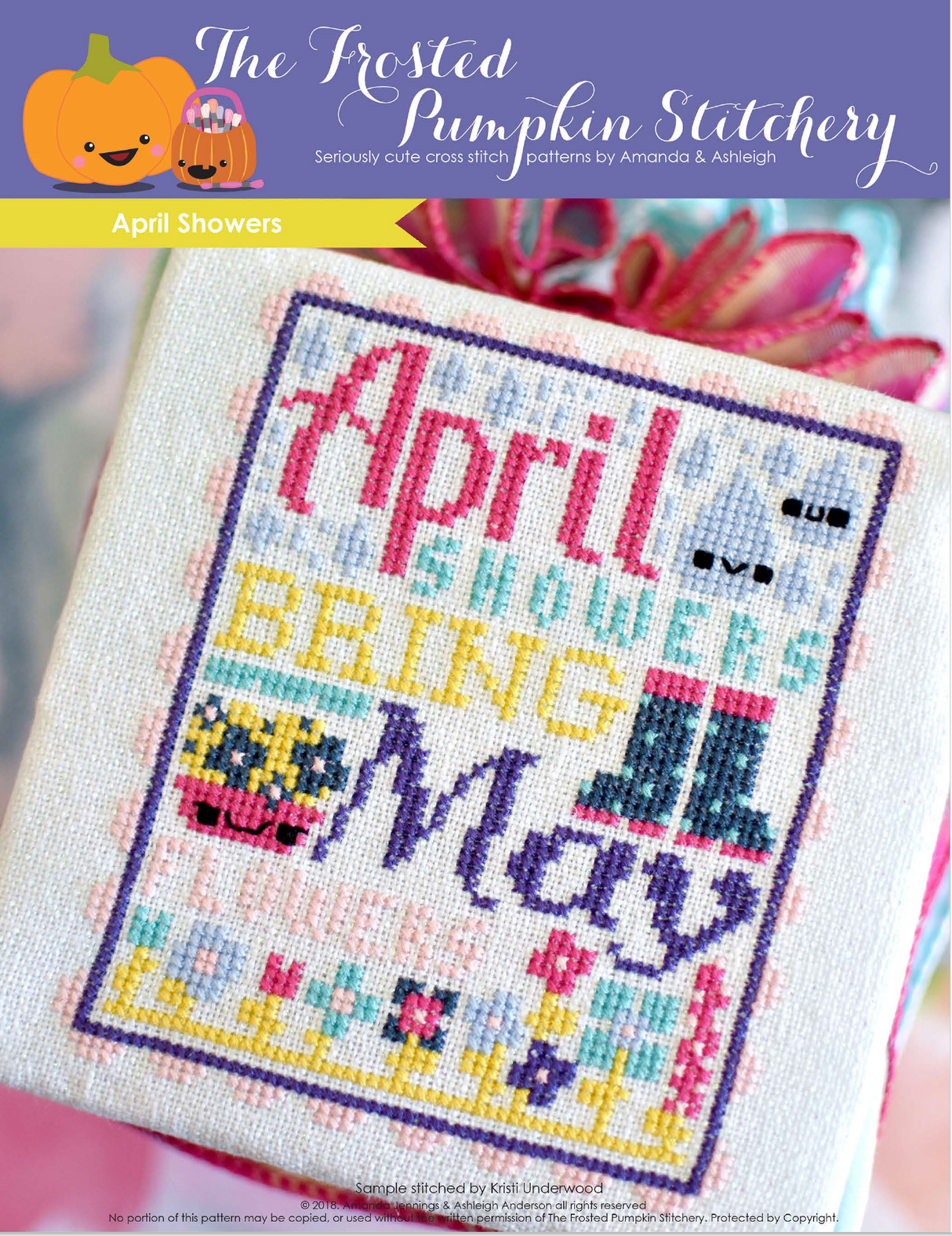 April Showers Cross Stitch Pattern