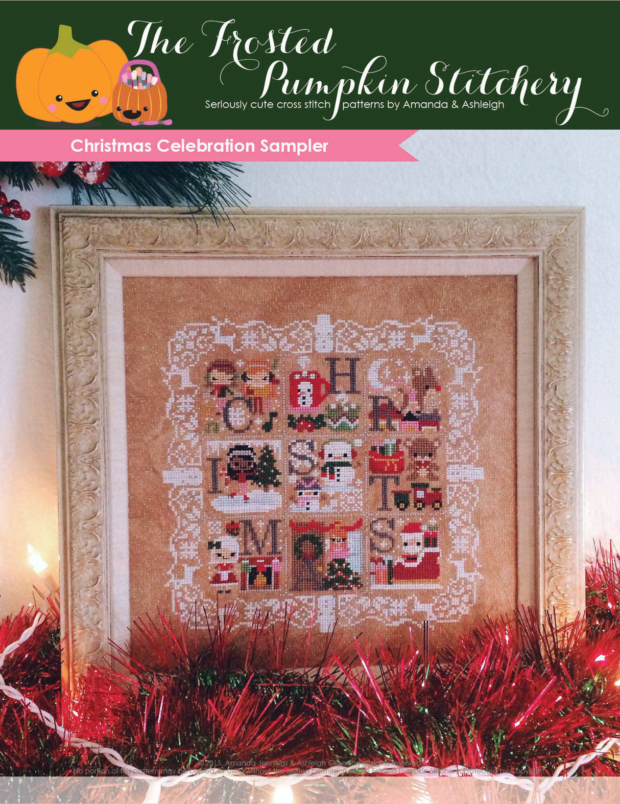 Christmas Celebration Sampler Cross Stitch Pattern