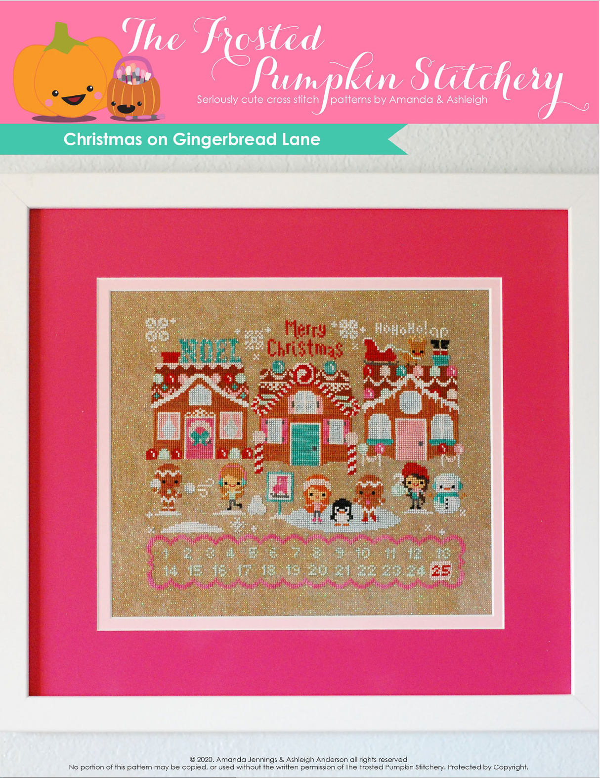 Christmas on Gingerbread Lane Cross Stitch Pattern