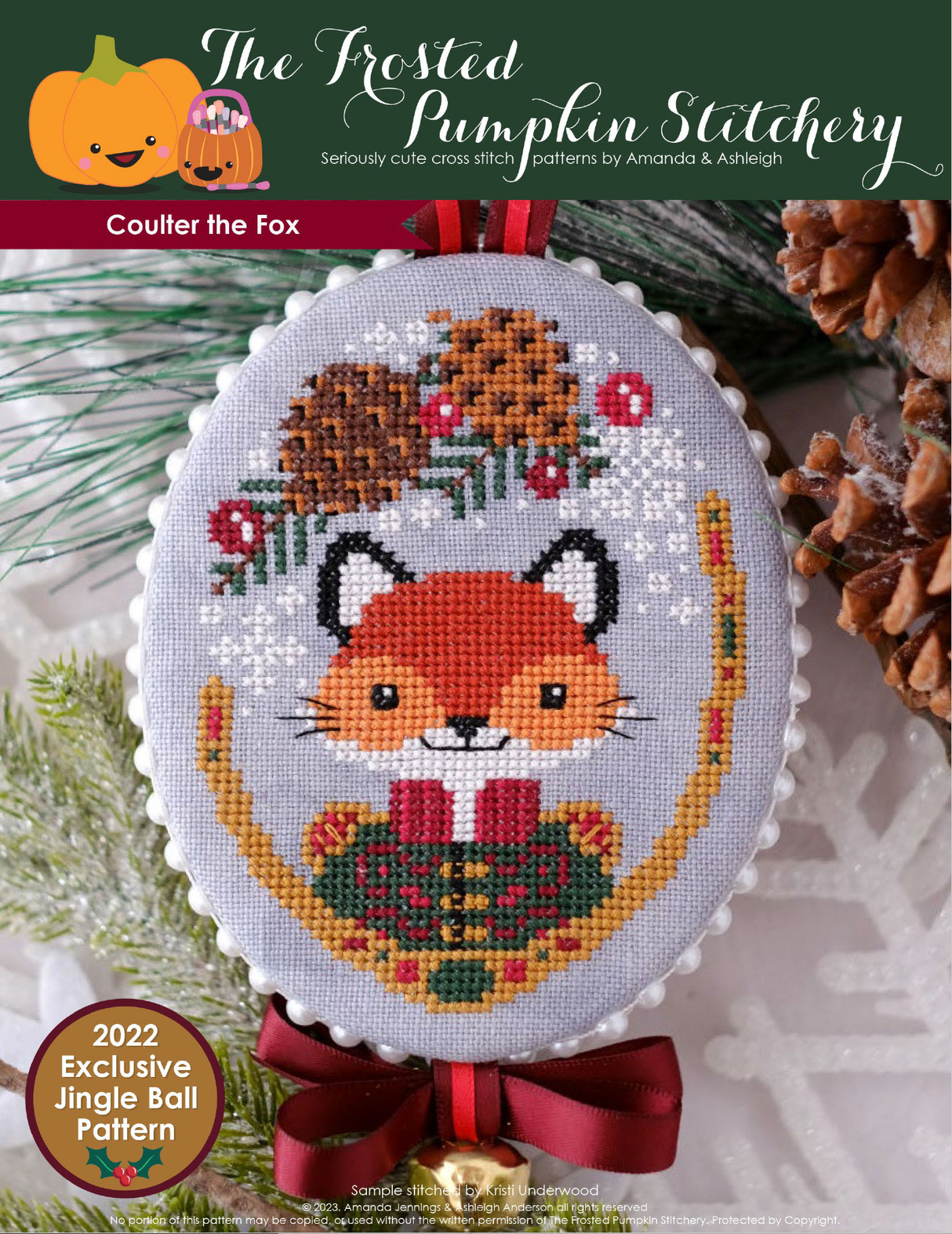 Coulter the Fox Cross Stitch Pattern