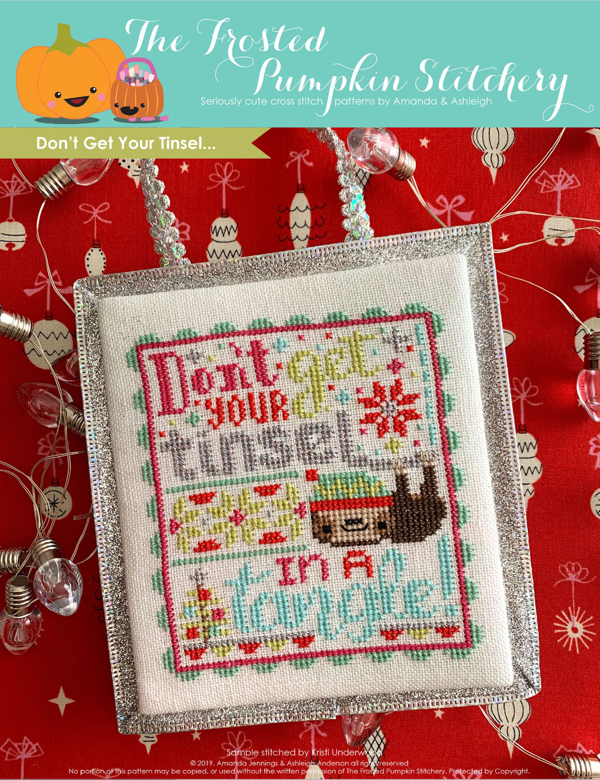 Don't Get Your Tinsel Cross Stitch Pattern