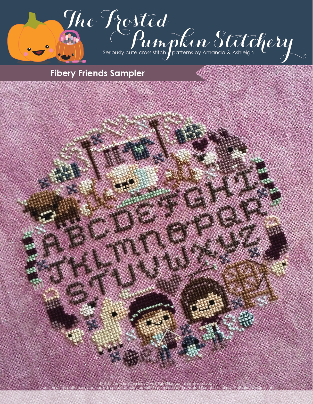 Fibery Friends Sampler Cross Stitch Pattern