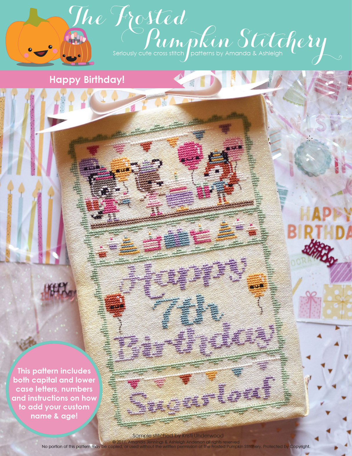 Happy Birthday Cross Stitch Pattern