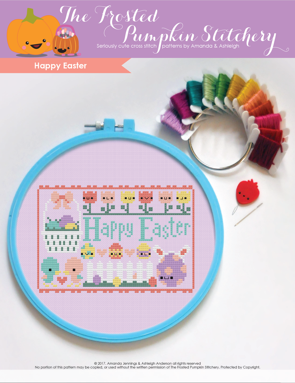 Happy Easter Cross Stitch Pattern