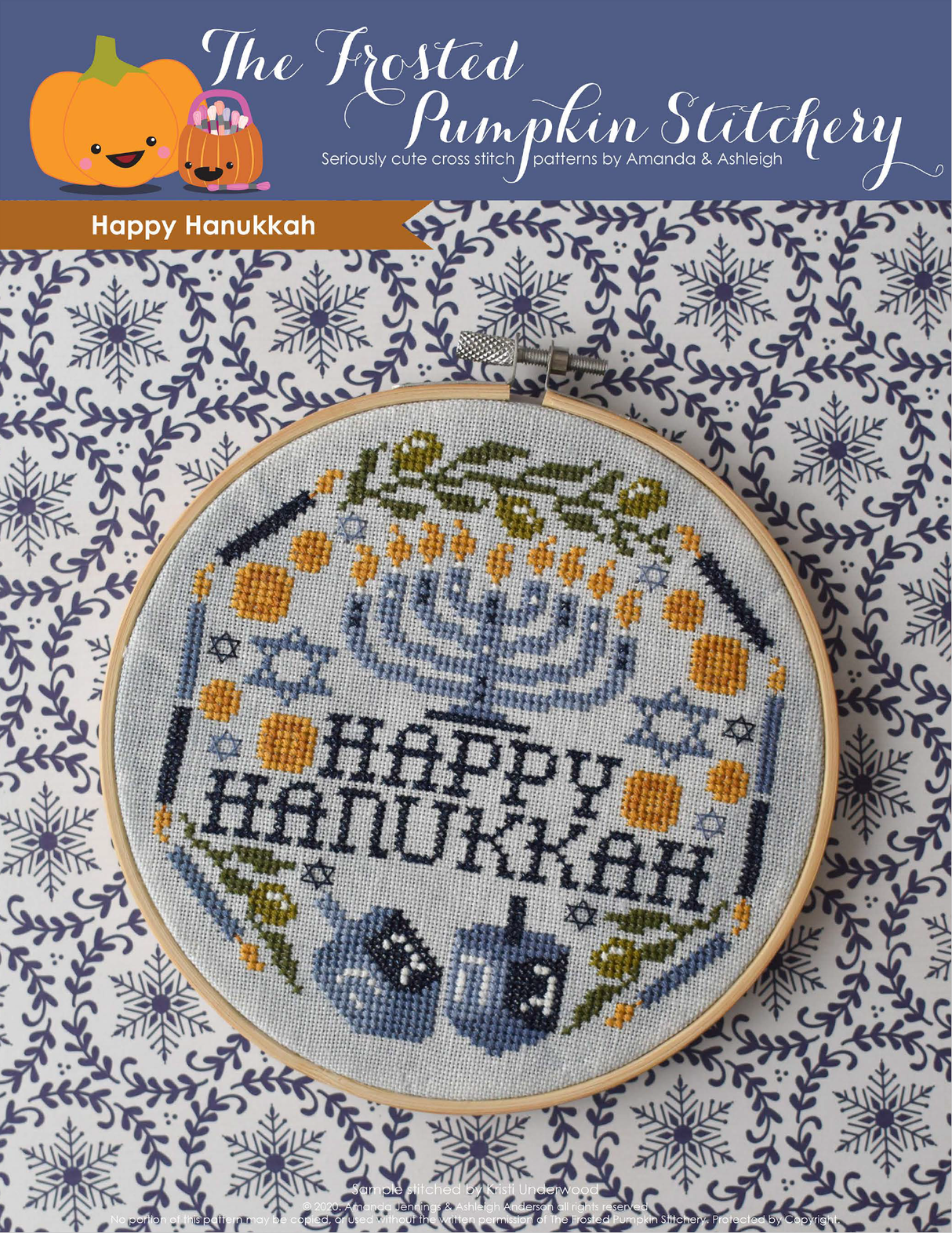 Happy Hanukkah Cross Stitch Pattern