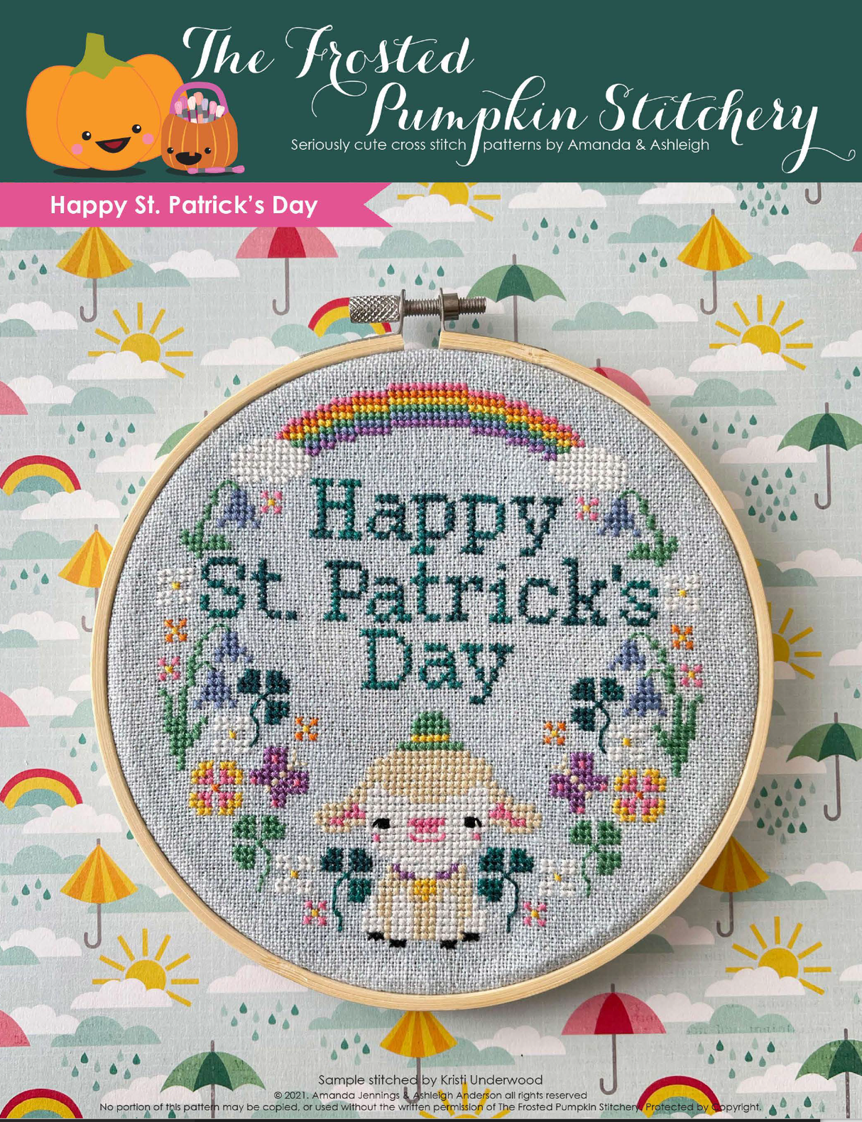 Happy St. Patrick's Day Cross Stitch Pattern