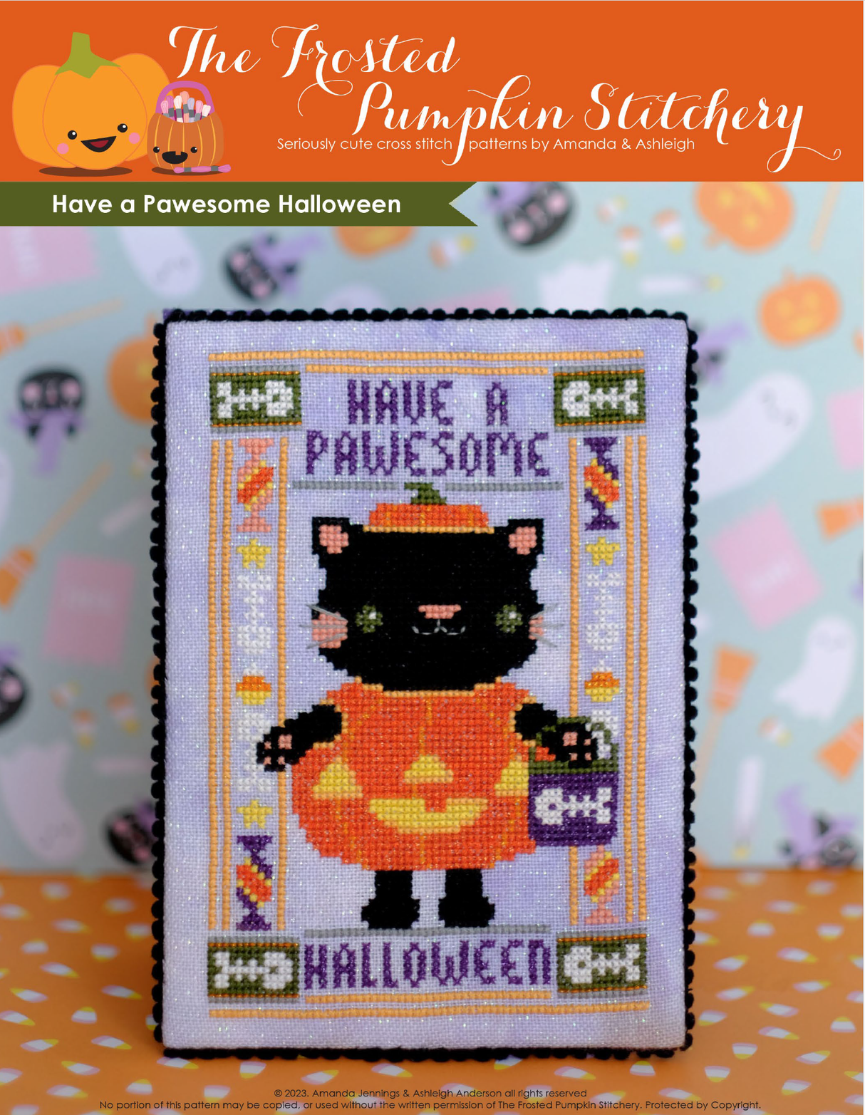 Have a Pawesome Halloween Cross Stitch Pattern